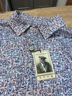 DONALD ROSS Patterned Golf Mens M Polo Shirt Chattanooga Football Club NWT A15