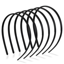 6 Pack Plastic Headband with Teeth Comb Non Slip Hair Hoop for Men Women