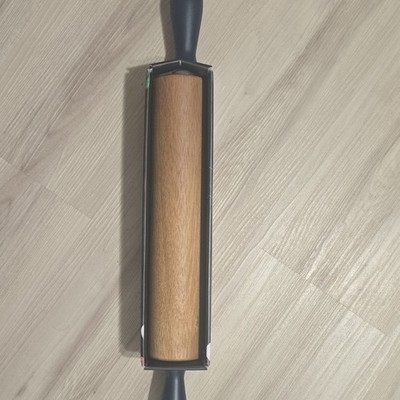 Thyme And Table Acacia Wood Rolling Pin Green Handles