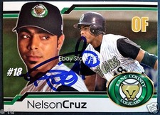 NELSON CRUZ Signed 2003 Grandstand Kane County Cougars Auto PSA/DNA Autograph