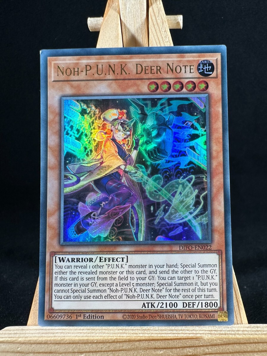 YuGiOh! 1x NOH-P.U.N.K DEER NOTE - 1ST - Ultra Rare - DIFO-EN022 - LP | eBay