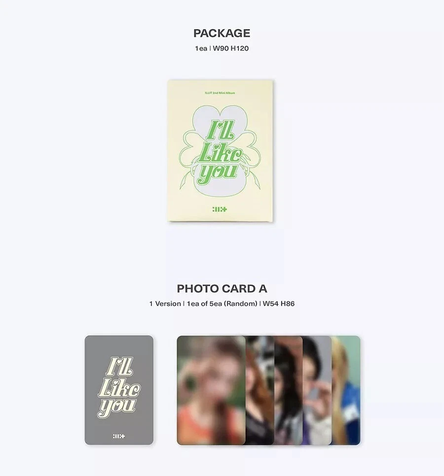 ILLIT [I'LL LIKE YOU] 2nd Mini Album WEVERSE Ver/QR Card+7 Photo