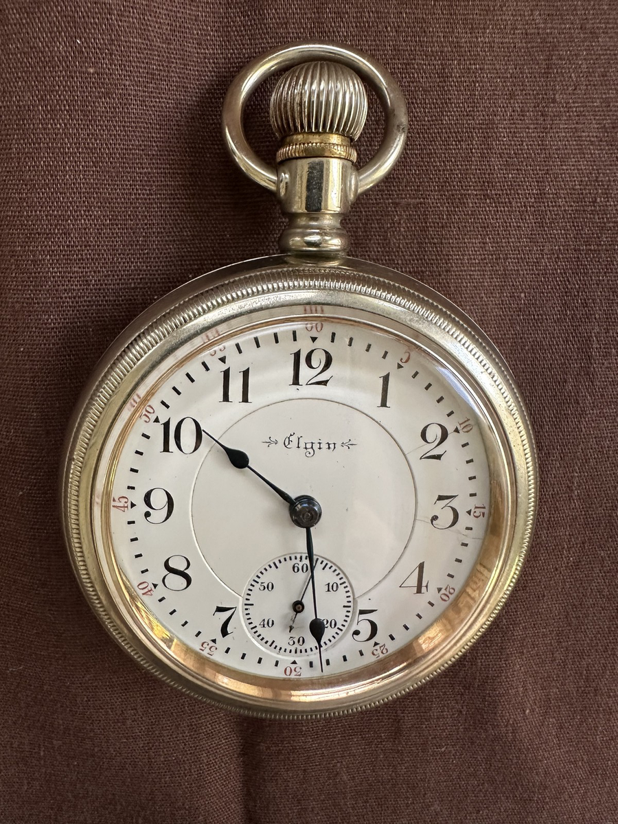 1900 Elgin Grade 252 Model 7 18s 21j Father Time RR grade Pocket