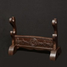 Wenge Japanese Samurai Sword Holder Stand Katana Wakizashi Tanto Rack  Carved