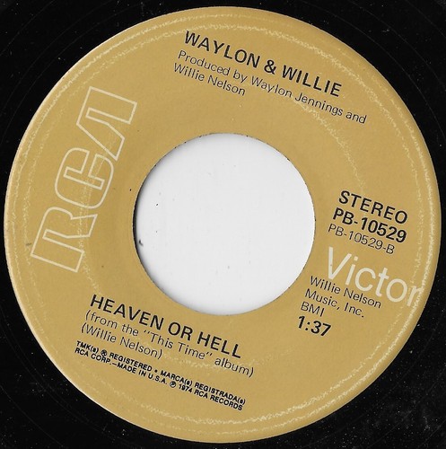 Good Hearted Woman / Heaven Or Hell / Waylon Jennings & Willie Nelson VG - Picture 2 of 2