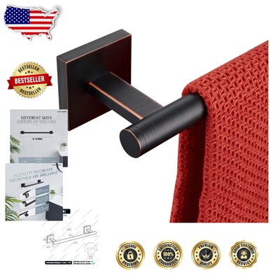 Robust Oil Rubbed Bronze Towel Rack - 24-Inch Square Design for All Spaces