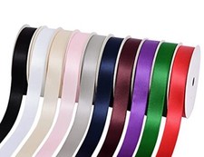 Solid Color Double Face Satin Ribbon Assortment   5/8" 5 Yards/Rolls 10 Color...