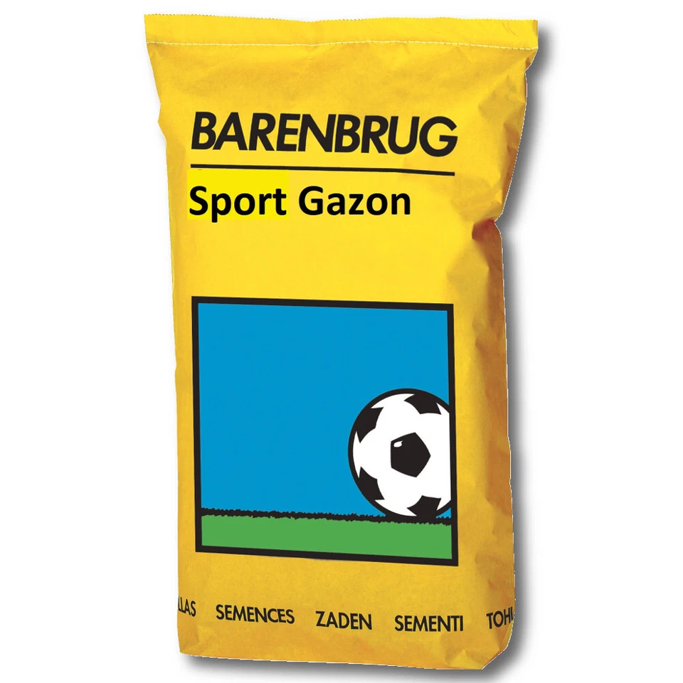 BARENBRUG Graines de gazon Sport Gazon 10 kg Gazon universel Gazon de sport Gazo