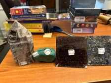 Healing Stones Rocks Lot Malachite Sphalarite pyramids 4.2 LBS