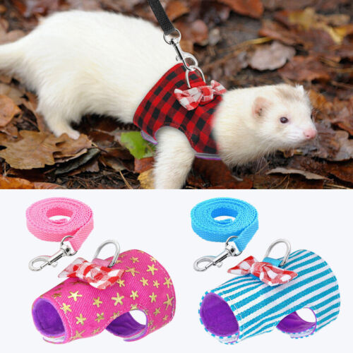XS/X/M Pet Leash Leash Ferret Harness Lovely Hamster Squirrel Rat Small Animals - Picture 1 of 15