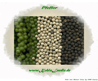 Pfeffer, grün, ganz, getrocknet - 100g