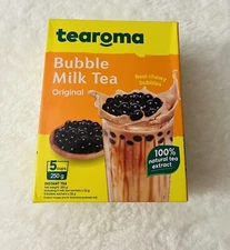 250g TEAROMA 5 milk tea sachets x 22g And 5 bubble sachets x 28g Milk tea Powder