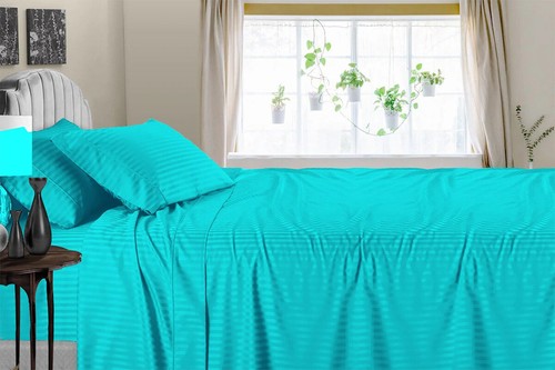 Luxurious Flat Sheet+2 Pillow Case 1000TC Egyptian Cotton Queen Multi Colors - Picture 153 of 170