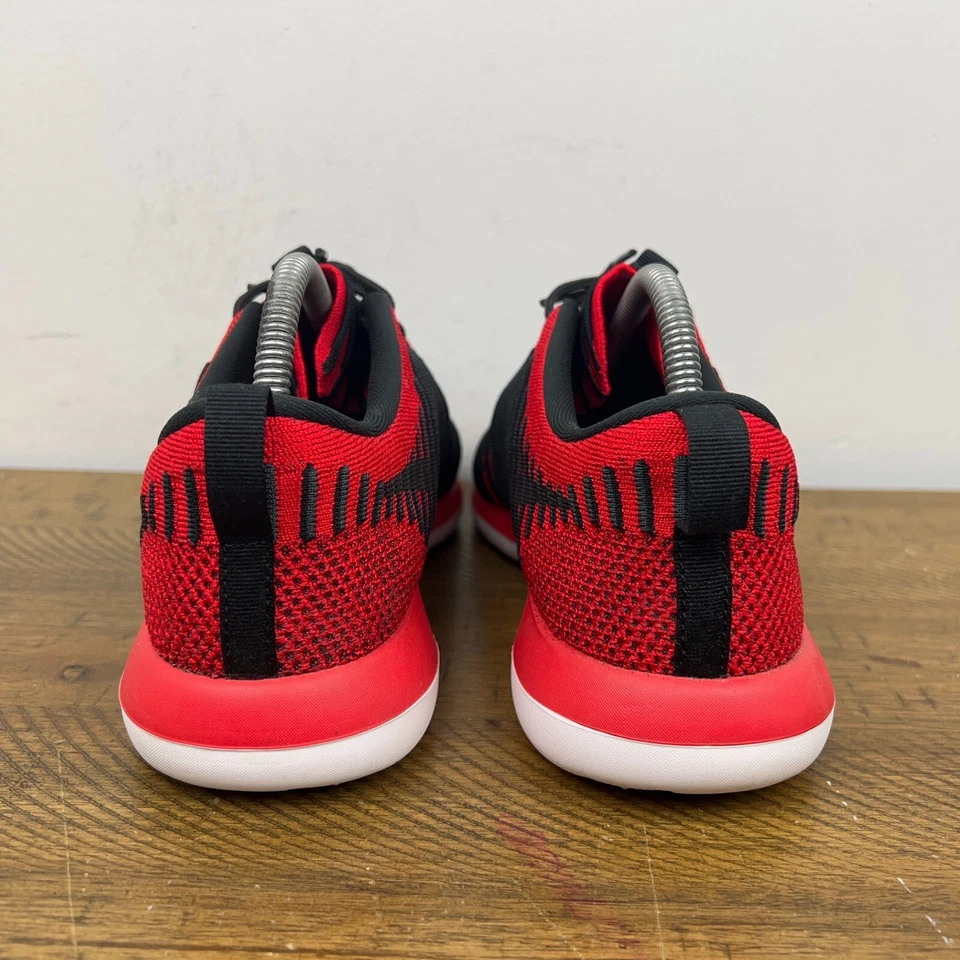 Nike Roshe Two Flyknit Zapatos Juveniles 7Y GS Rojo Negro Tenis Atléticos para Correr Foto 4 de 4