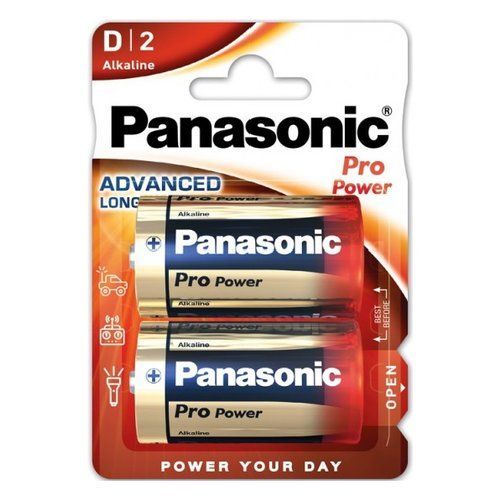 Batteria Torcia D Panasonic LR20PPG 2BP PRO POWER