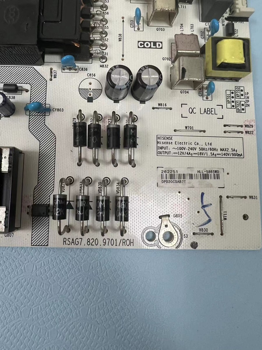 Power Supply Board RSAG7.820.9701/ROH Hisense 70A7100, 70H6570G