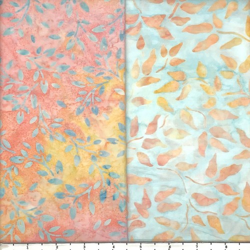 Lote 10 Cuartos de Grasa Color: Azul Naranja #2 Tela Batik Lunn FQ Pack 100% Algodón - Imagen 5 de 7