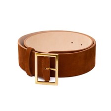 Women Wide Leather Waist Belt - Brown - Leather Accessories