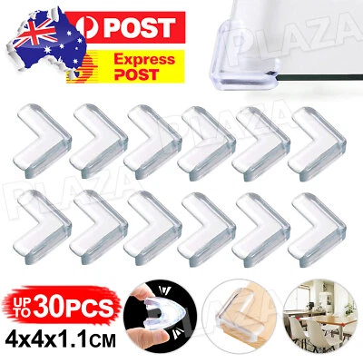 30x Rubber Clear Furniture Corner Edge Table Cushion Guard Protector Baby Safety - image 1 of 4