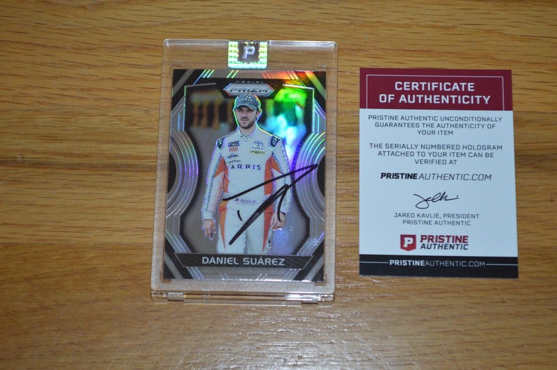 Daniel Suarez Autographed 2018 Panini Prizm Card #36 Encapsulated PA COA
