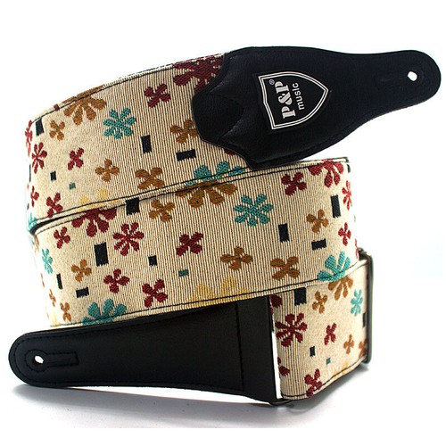Retro Vintage Bohemian Cotton Jacquard Woven Acoustic Electric Guitar Strap Belt - Bild 8 von 13