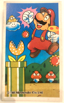 Super Mario Nintendo Official Menko Card Famicom 1985 Vintage