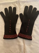 Women  s ,  Black Knitted Gloves, One Size