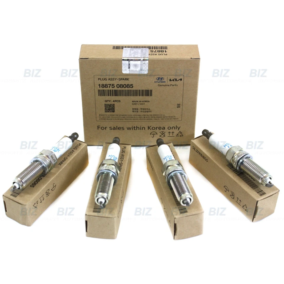 Genuine Spark Plugs 4PCS for 2020-2025 Hyundai Kia 1.6L Models 18875-08085 - Image 2 of 4