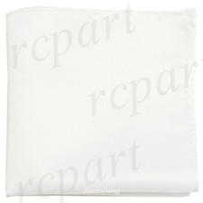 New formal Brand Q satin polyester pocket square hankie only white wedding prom