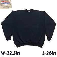 Vintage Hanes Comfort Blend Crewneck Sweatshirt Blank Navy Blue Adult Size Large