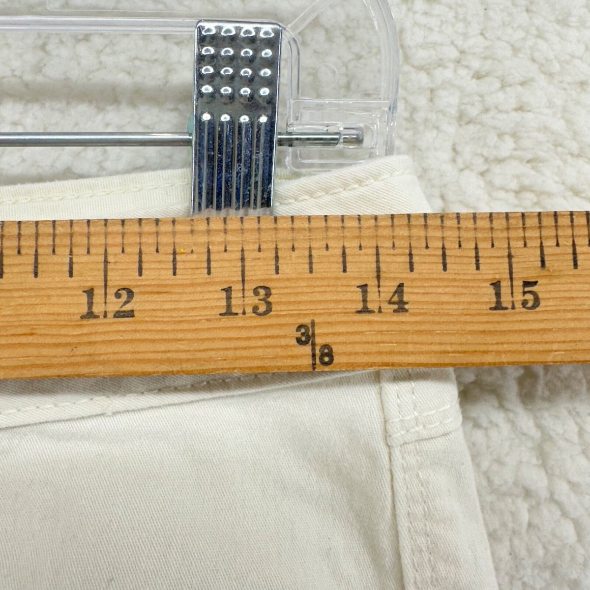 1822 Denim Ivory Jean Shorts Mom Inseam Preppy Classic