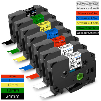Schriftband TZe-131 TZe-231 0.47'' 12mm für Brother P-touch PT1010  H100LB 1000