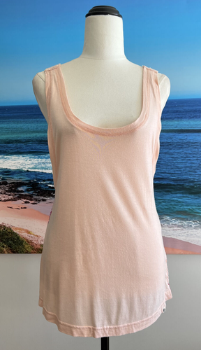 BILLABONG pink crochet back sleeveless tank size 8 - Picture 2 of 7