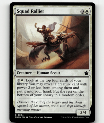 mtg squad cards FOIL - MTG - Squad Rallier #24 - Foundations