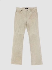  695 Ralph Lauren Women Beige Stretch Ankle Trousers Pants Size 8