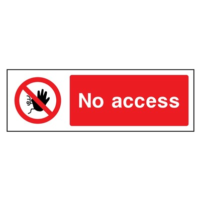No Access Schild oder Aufkleber ACCE0017