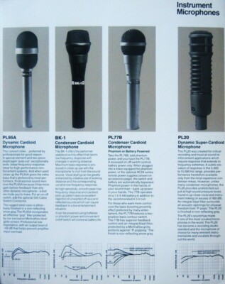 Vintage 1980's Electro Voice PL95A / PL95 dynamic cardioid