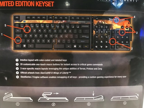 STEELSERIES STARCRAFT 2 - LIMITED EDITION KEYSET FOR ZBOARD PC - NEW SEALED - Picture 3 of 7