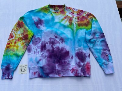 Custom Tie Dye Champion Men’s Medium Reverse Weave Sweatshirt Crewneck  Retro