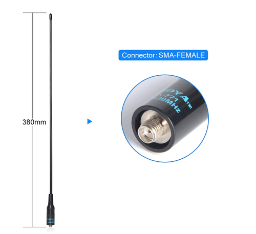 2PCS BAOFENG BF-UV5R BF-UV82 F8HP BAND ANTENNA 144/430MHZ DUAL NA-771 SMA FEMALE - Picture 5 of 12