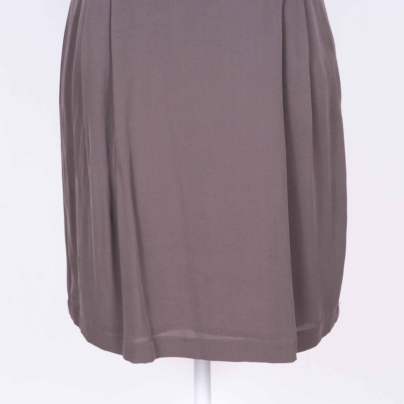 Theory Gray Silk Tailored Half Buttoned Sheath Sl… - image 4