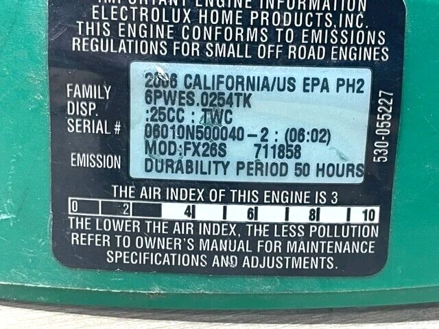 Weed Eater FeatherLite FX26S String Trimmer Rear Engine Cover - Image 4 of 4