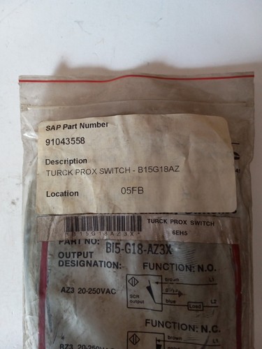 Turck B15-G18-AZ3X Inductive Proximity Sensor 20-250 VAC N.O. - Picture 2 of 4