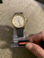 Timex Women's Originals Linen | Blue Fabric Strap Minimal Dial | Watch TW2P63800