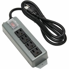 Tripp Lite Waber Industrial Power Strip 4-Outlet, 6ft Cord Locking Switch Cover