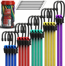 24-Piece Premium Bungee Cords Heavy Duty Outdoor, Bungee Cords with Hooks in a S