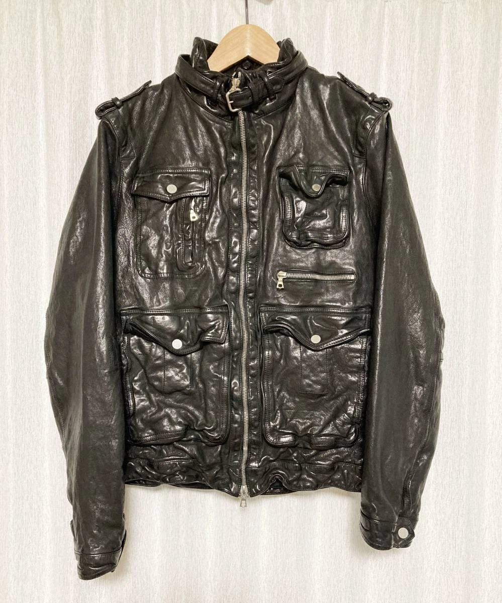 Neil Barrett Leather Outer Shell Black Coats, Jackets & Vests for