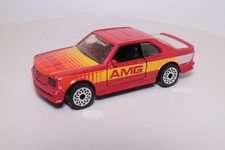 Vintage 1987 Matchbox Mercedes-Benz 560 SEC Red Yellow AMG Macau Toy Car