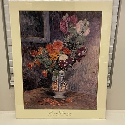 Henri Lebasque Bouquets De Fleurs Bouquet Of Flowers Large Poster Print 28x22 