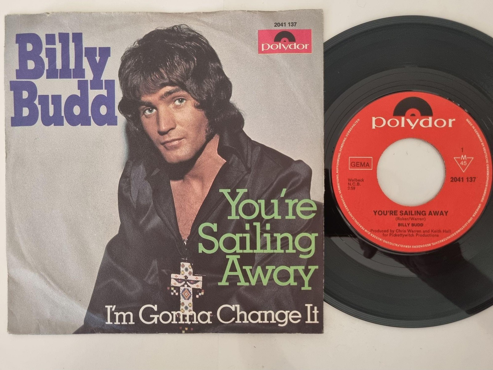 Billy Budd - You're Sailing Away 7'' Vinyl Germany